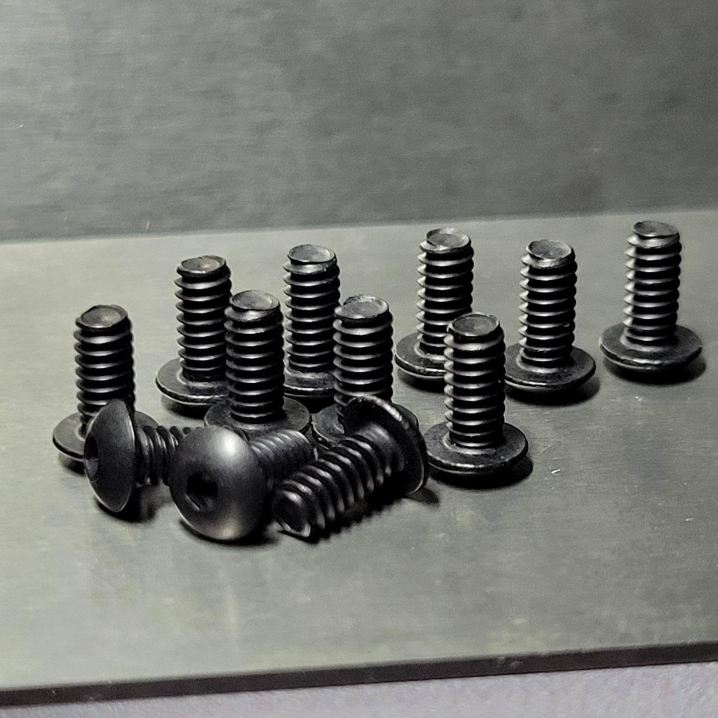 (12 Pack) 4-40 x 1/4 Aluminum Button Head Socket Screws (12) Black