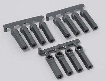 Long Shank Rod Ends (12) for most Losi, Associated and HPI turnbuckles using 4.3mm balls & 4-40 thds.